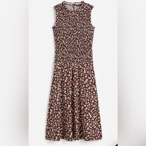 NWT Madewell Smocked Sleeveless Midi Dress Size 0